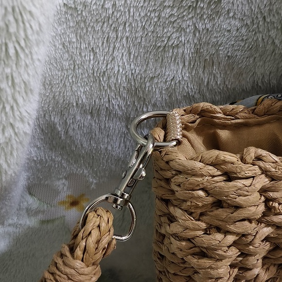 Saint Laurent Half-Circle Straw Bag - Picture 9 of 11